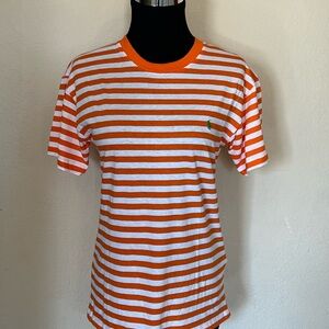 Polo by Ralph Lauren Orange and White Striped Tee